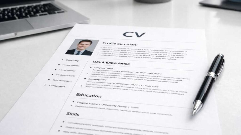 How to Write a Professional CV Key Sections